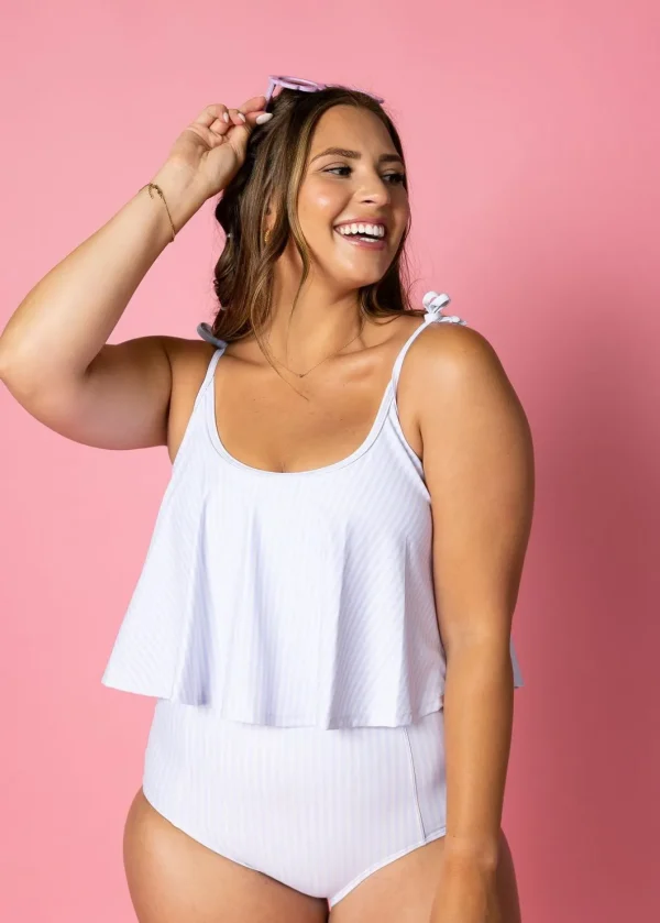 Light Blue Stripe | Extended High-Waisted Bottoms