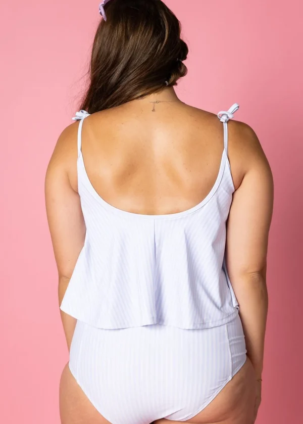 Light Blue Stripe | Extended High-Waisted Bottoms