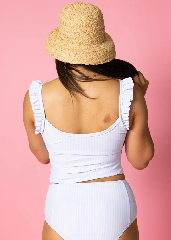 Light Blue Stripe | Flutter Top