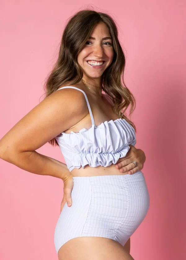 Light Blue Stripe | Maternity Bottoms