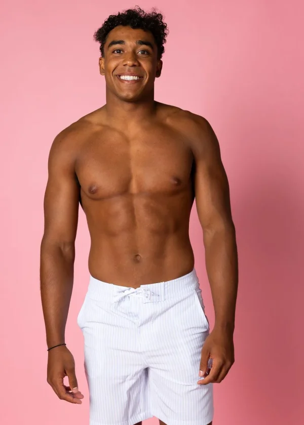 Light Blue Stripe | Mens Swim Trunks