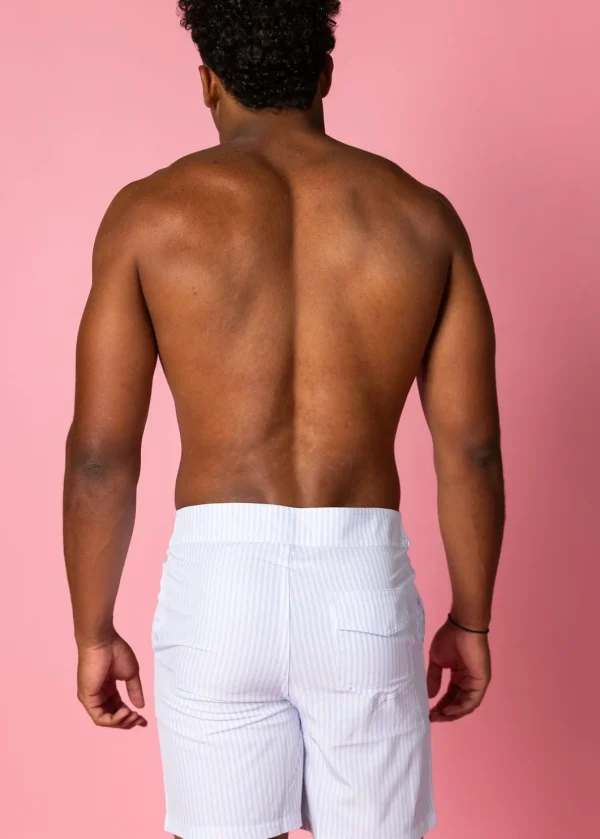 Light Blue Stripe | Mens Swim Trunks
