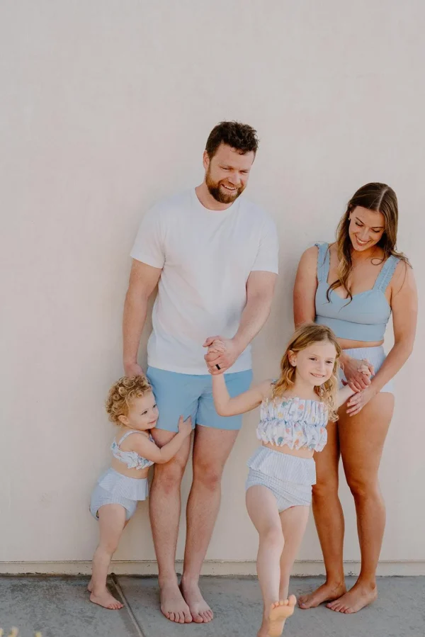 Light Blue Stripe | Mini Peplum Bottoms