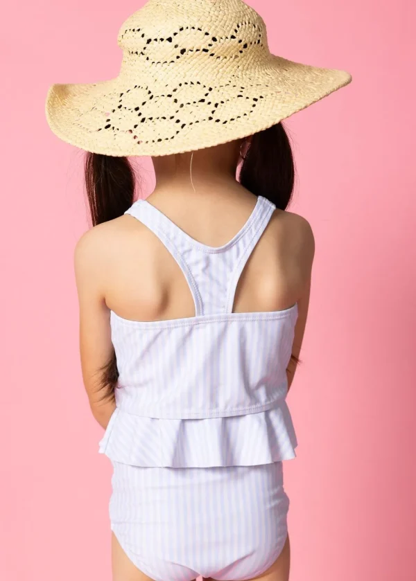 Light Blue Stripe | Mini Peplum Bottoms