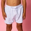Light Blue Stripe | Mini Retro Shorties