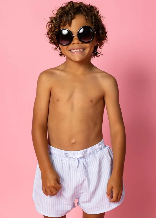 Light Blue Stripe | Mini Retro Shorties