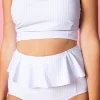 Light Blue Stripe | Peplum Bottoms