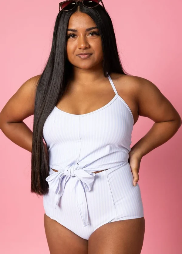 Light Blue Stripe | Tied-Up Top