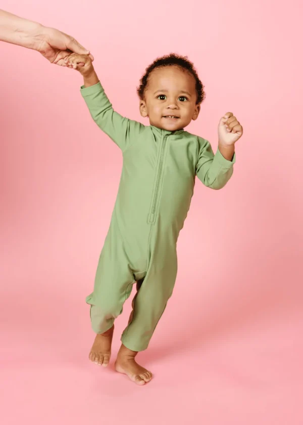 Meadow Green | Baby Rashguard One-Piece (Unisex)