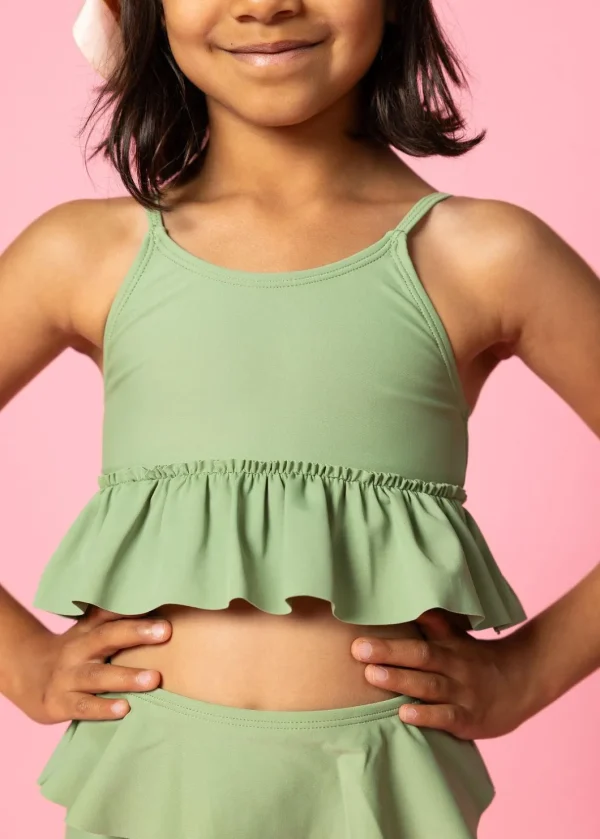 Meadow Green | Mini Peplum Top
