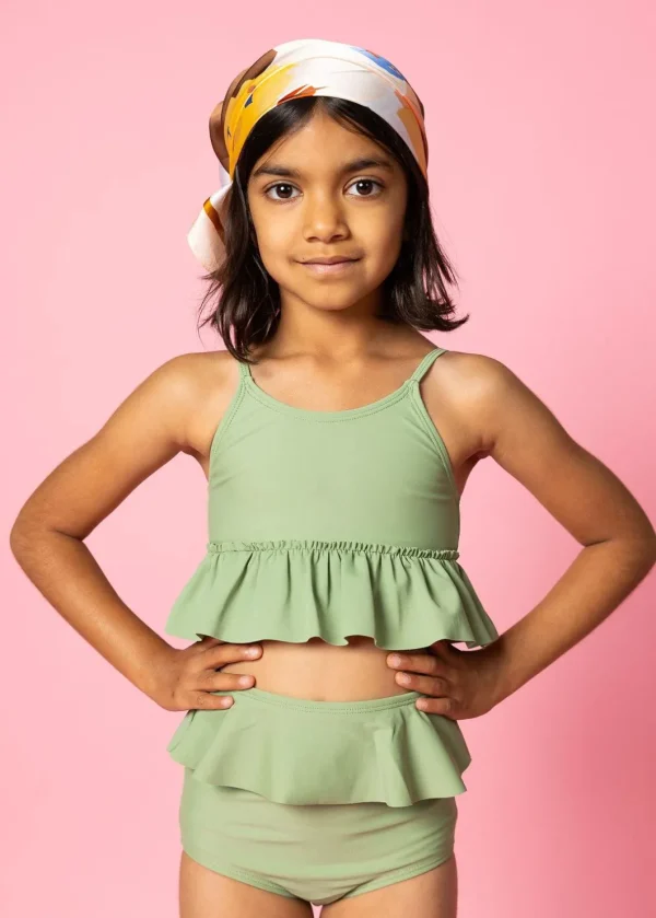 Meadow Green | Mini Peplum Top