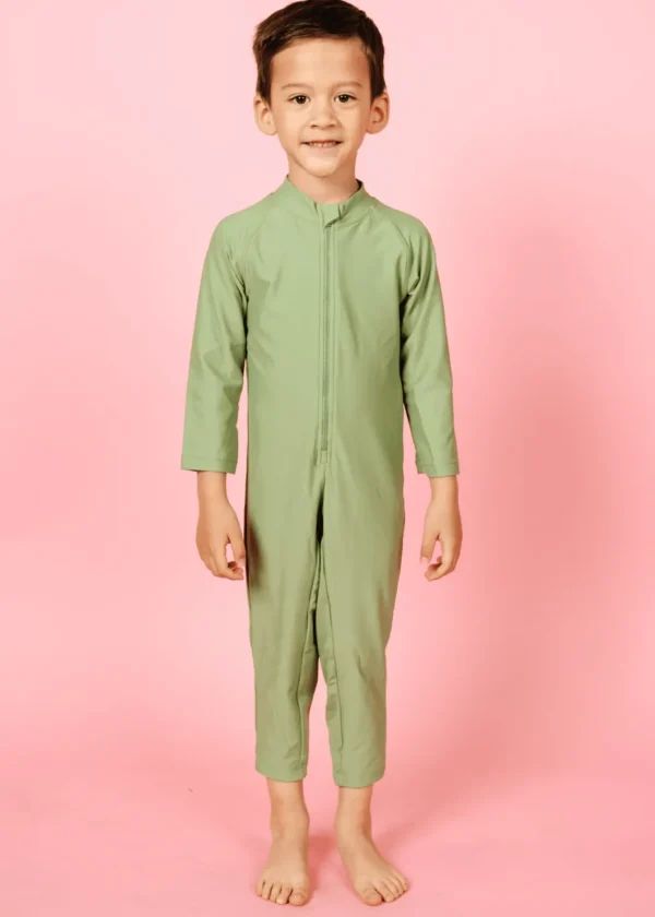 Meadow Green | Mini Rashguard One-Piece (Unisex)