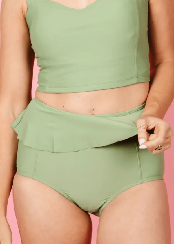 Meadow Green | Peplum Bottoms