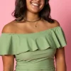 Meadow Green | Ruffled Around Top