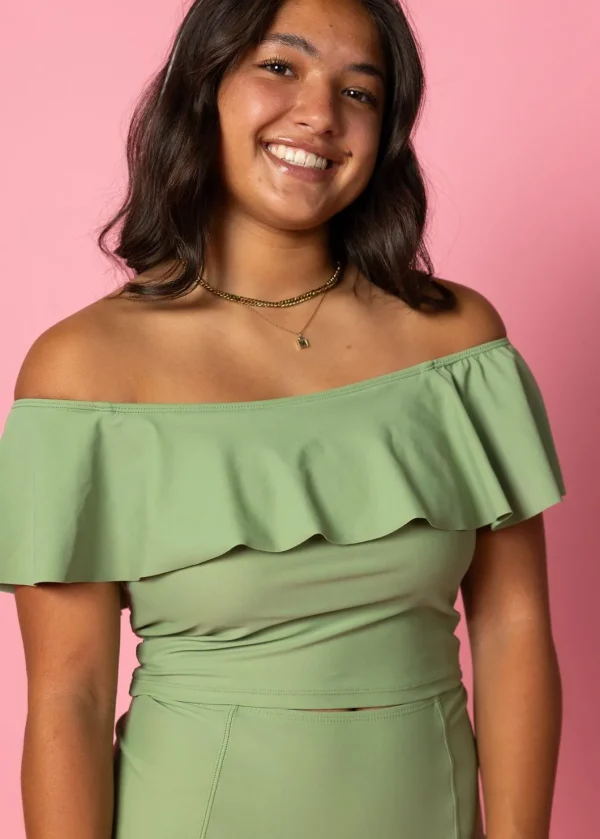Meadow Green | Ruffled Around Top