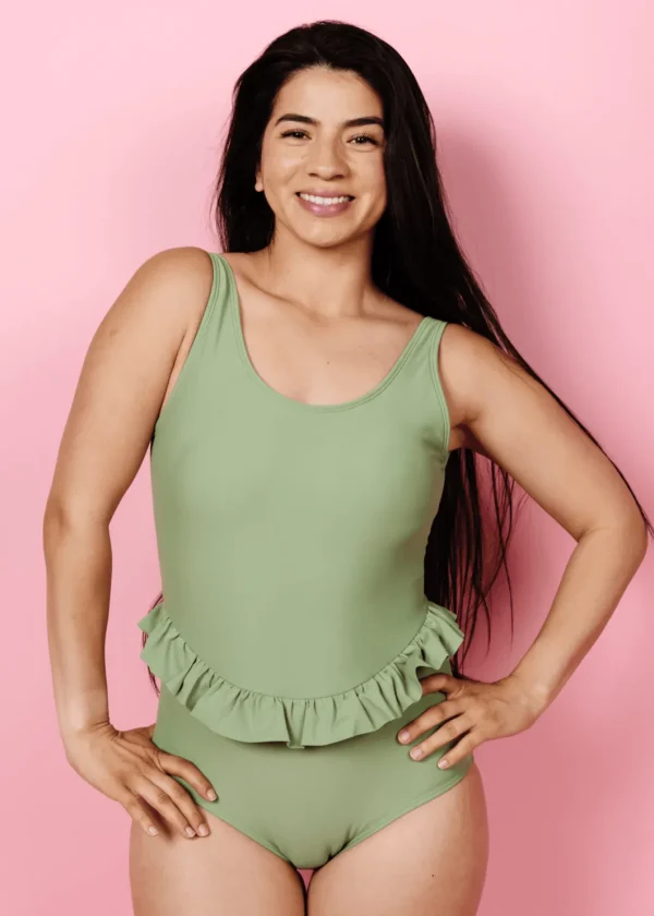 Meadow Green | Skirted One-Piece