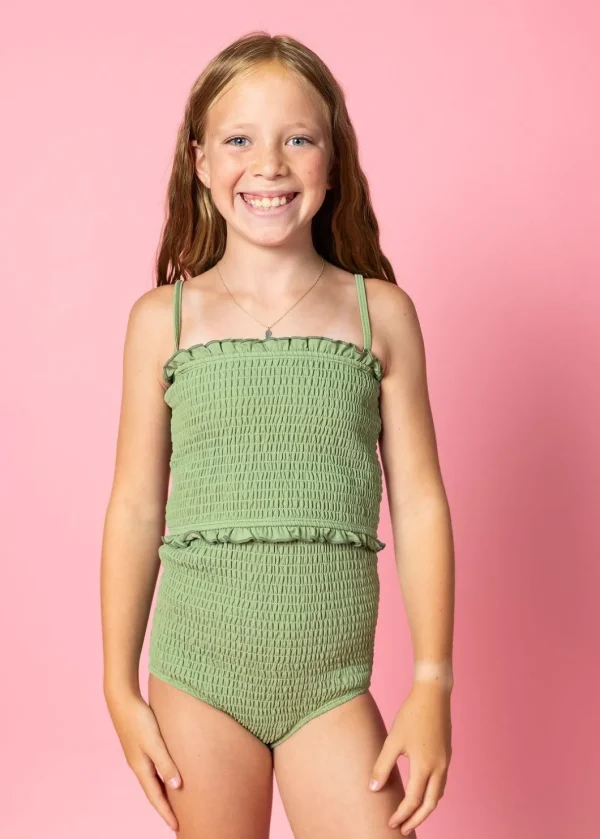Meadow Green | Youth Bandeau Top