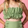 Meadow Green | Youth Oversized Ruffle Top