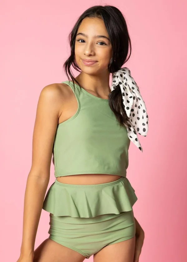 Meadow Green | Youth Peplum Bottoms