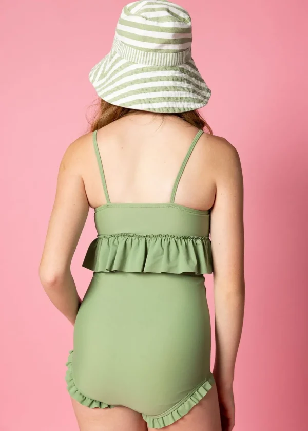 Meadow Green | Youth Peplum Top