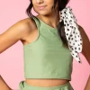 Meadow Green | Youth Racer Back Top