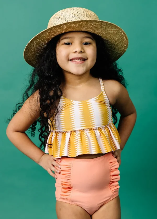 Melon | Mini Down in Front Ruffle Bottoms