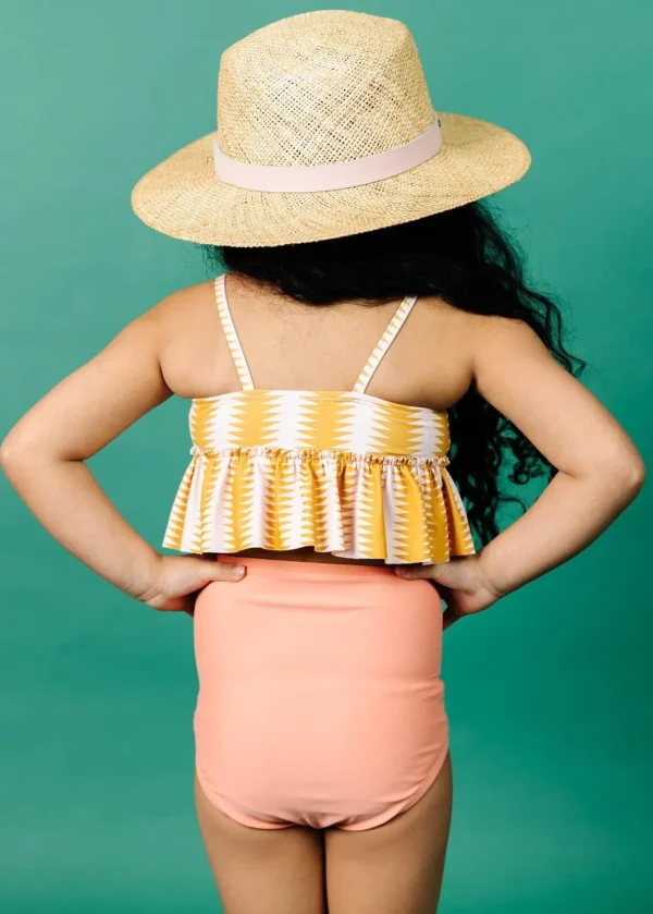 Melon | Mini Down in Front Ruffle Bottoms