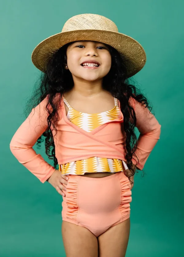 Melon | Mini Down in Front Ruffle Bottoms