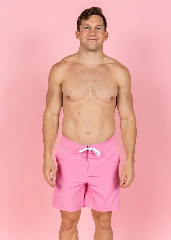 Mens Swim Trunks | Sweet Pink