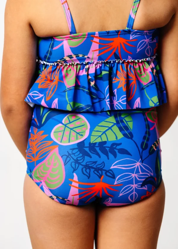 Midnight Jungle | Mini Down in Front Ruffle Bottoms
