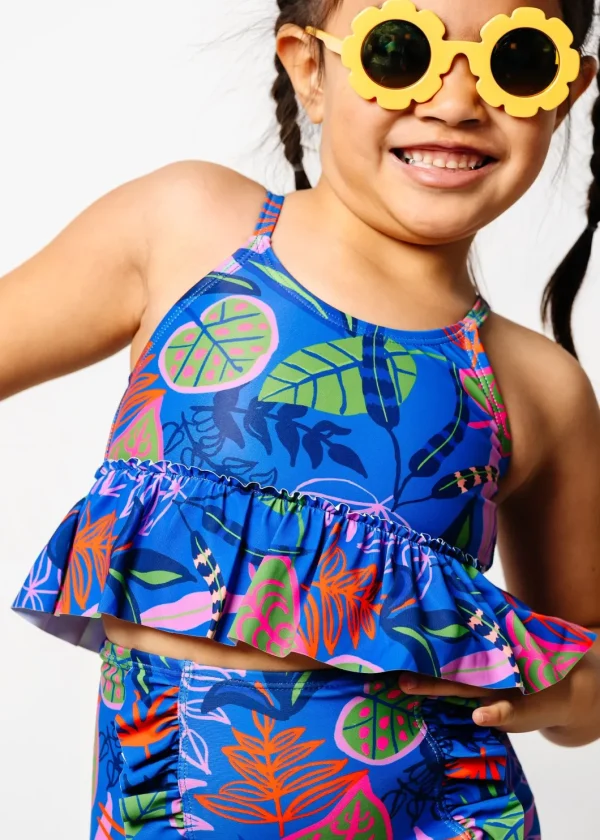 Midnight Jungle | Mini Peplum Top