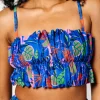 Midnight Jungle | Oversized Ruffle Top