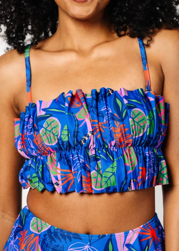 Midnight Jungle | Oversized Ruffle Top