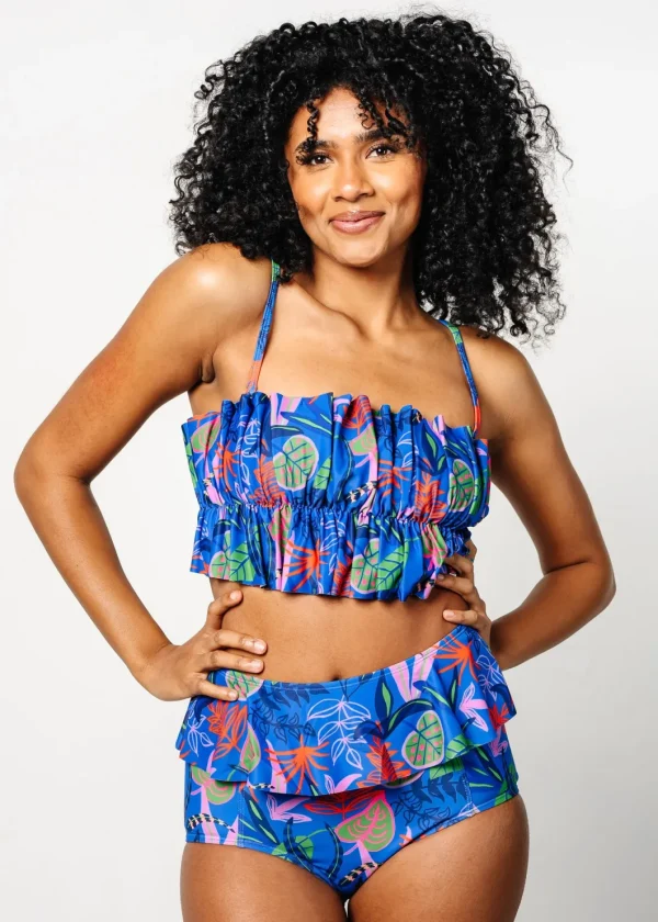 Midnight Jungle | Oversized Ruffle Top