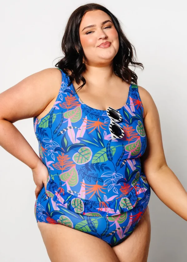 Midnight Jungle | Skirted One-Piece