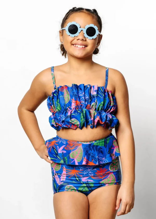 Midnight Jungle | Youth Oversized Ruffle Top