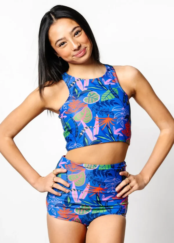 Midnight Jungle | Youth Racer Back Top