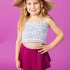 Mint Flowers | Mini Bandeau Top