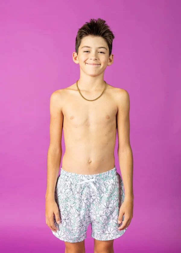 Mint Flowers | Youth Retro Shorties