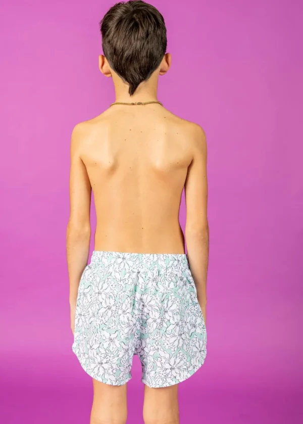 Mint Flowers | Youth Retro Shorties
