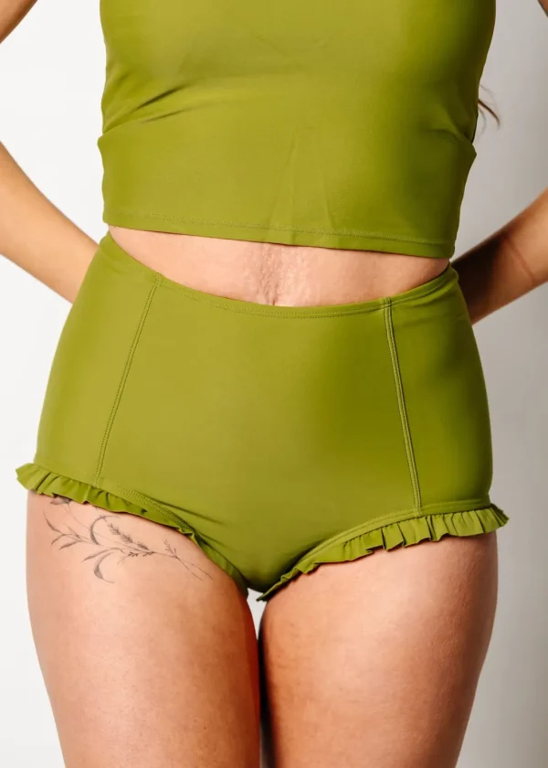 Olive Green | All Ruffled Up Bottoms