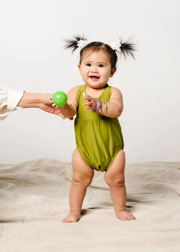Olive Green | Baby Romper One-Piece