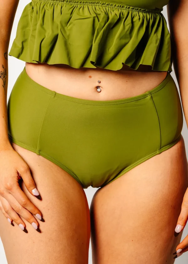 Olive Green | Mid-Rise Bottoms