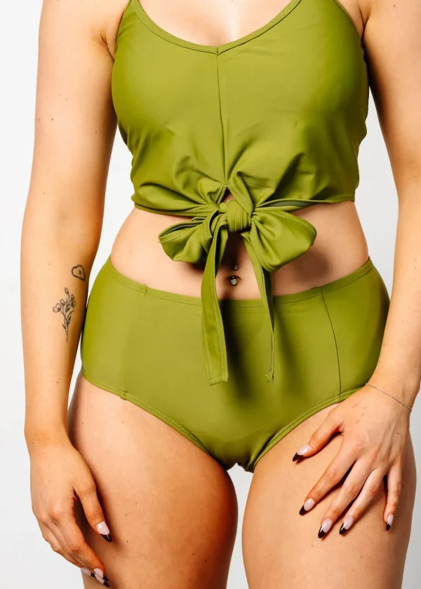 Olive Green | Mid-Rise Bottoms