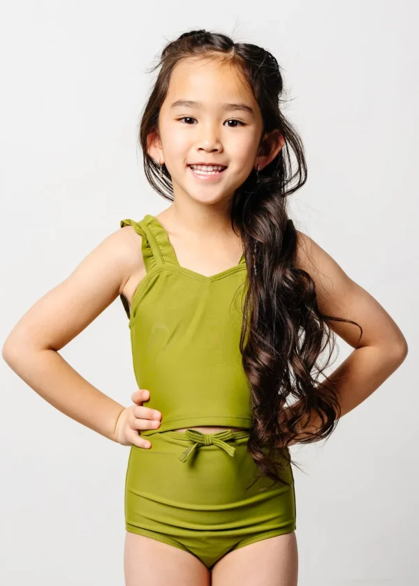 Olive Green | Mini Bow Bottoms