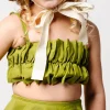 Olive Green | Mini Oversized Ruffle Top