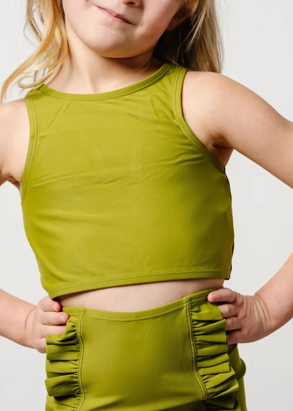 Olive Green | Mini Racer Back Top