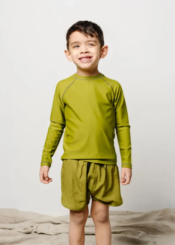 Olive Green | Mini Rashguard Top (Unisex)