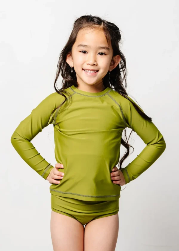 Olive Green | Mini Rashguard Top (Unisex)