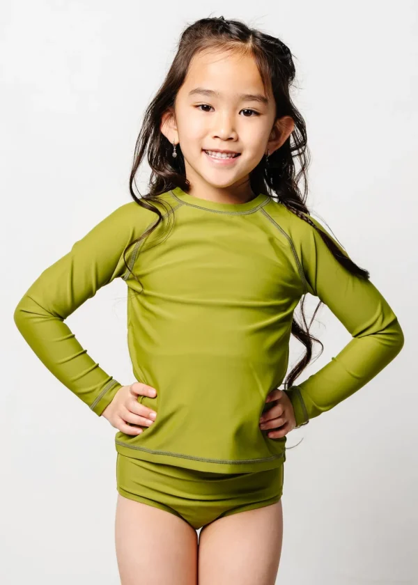 Olive Green | Mini Rashguard Top (Unisex)